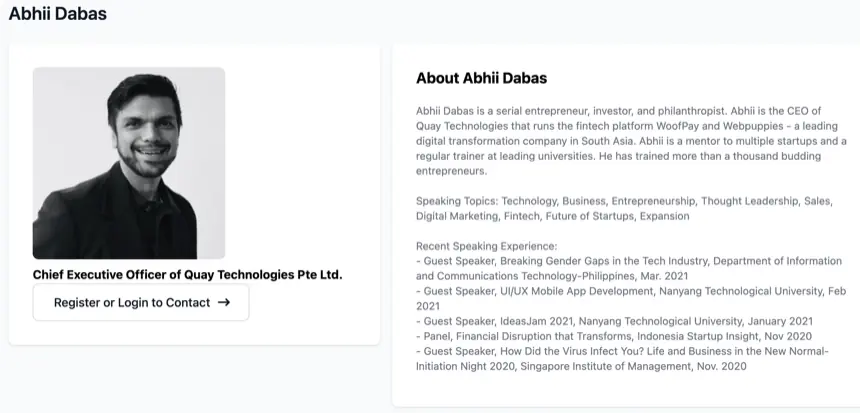 Abhii Dabas delivering a keynote at a technology conference