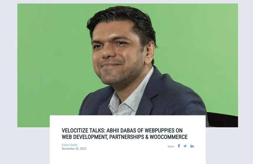 Abhii Dabas on Velocitize Talks