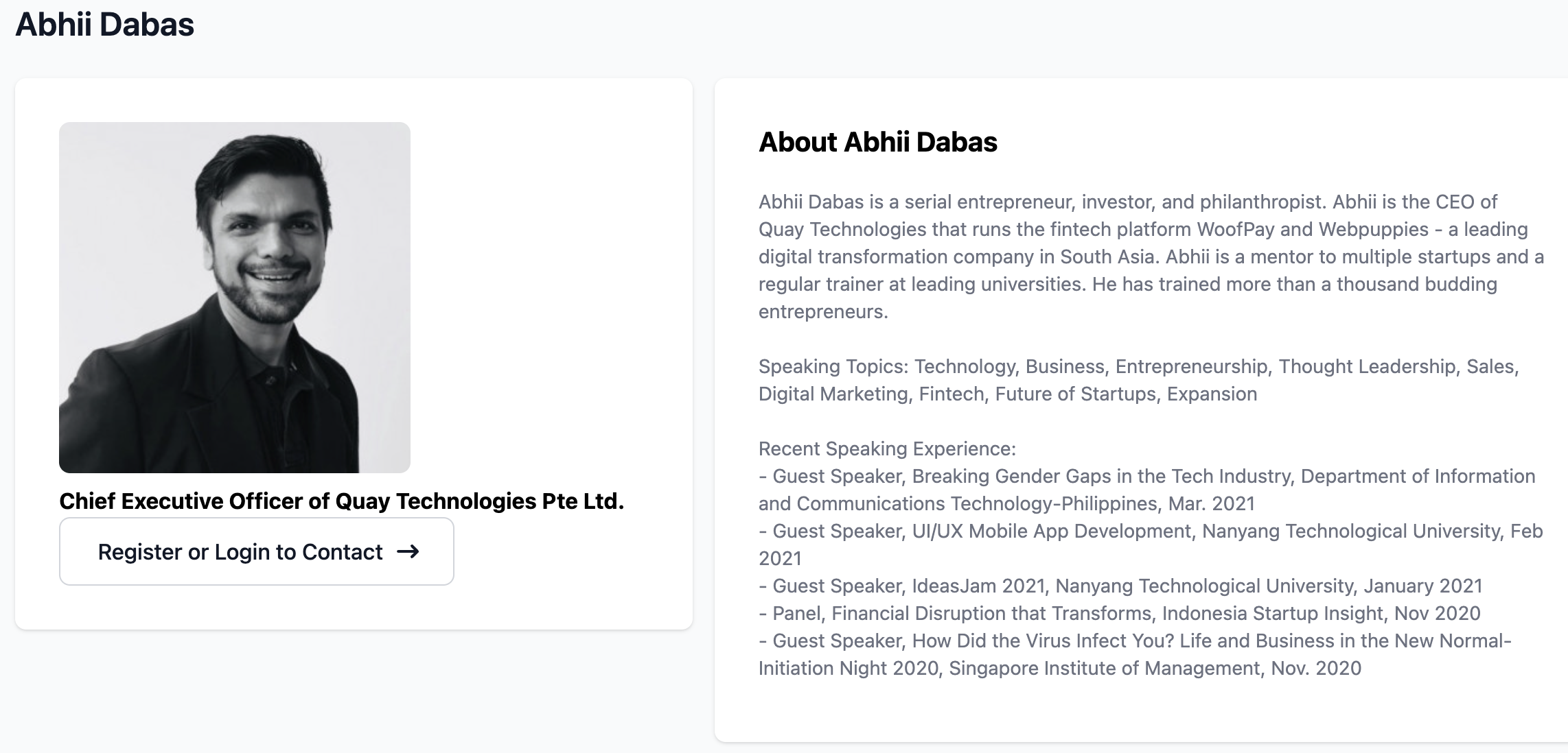 Conference speaker podium